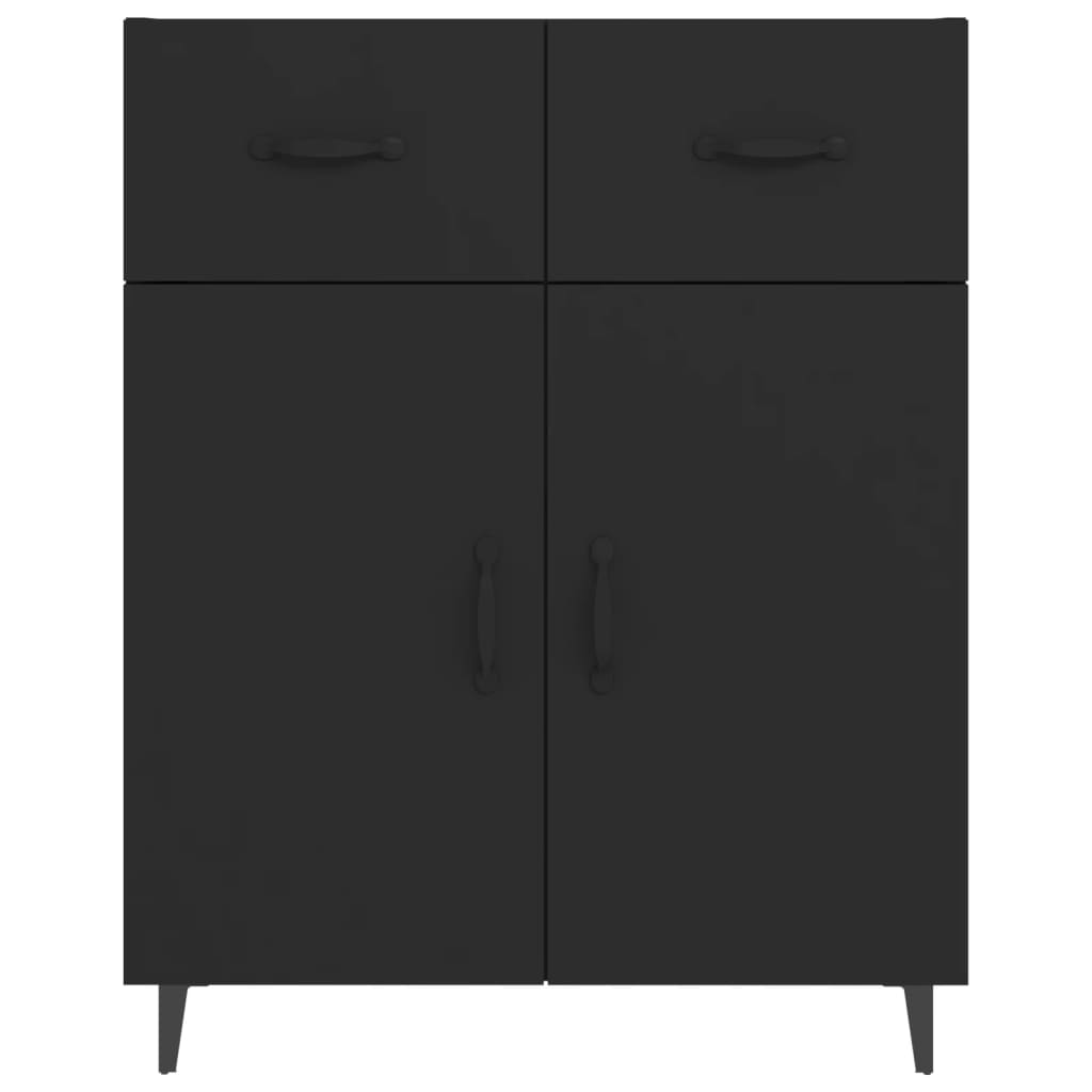 vidaXL Dulap, negru, 69,5x34x90 cm, lemn compozit