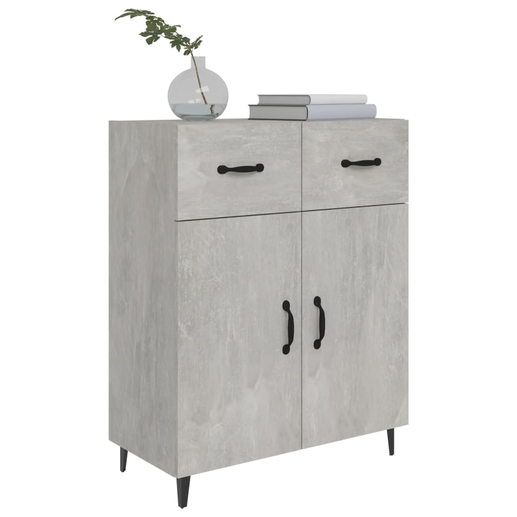 vidaXL Dulap, gri beton, 69,5x34x90 cm, lemn compozit