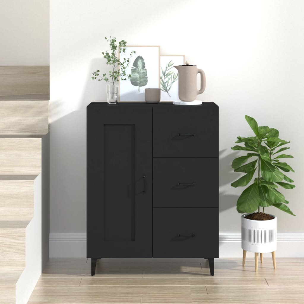 vidaXL Dulap, negru, 69,5x34x90 cm, lemn prelucrat vidaXL Dulap, negru, 69,5x34x90 cm, lemn prelucrat