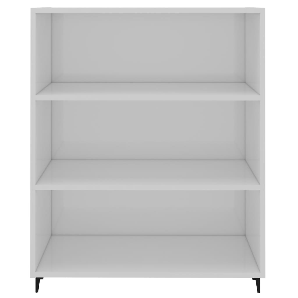 vidaXL Servantă, alb extralucios, 69,5x34x90 cm, lemn prelucrat