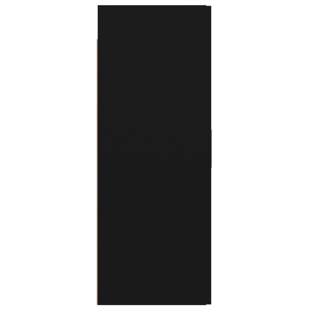 vidaXL Dulap de perete suspendat, negru, 69,5x34x90 cm