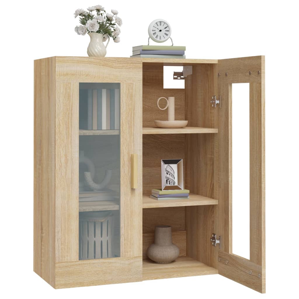 vidaXL Dulap de perete suspendat, stejar sonoma, 69,5x34x90 cm