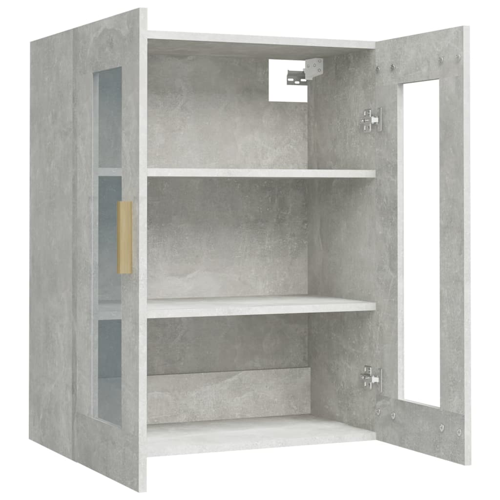 vidaXL Dulap de perete suspendat, gri beton, 69,5x34x90 cm vidaXL Dulap de perete suspendat, gri beton, 69,5x34x90 cm