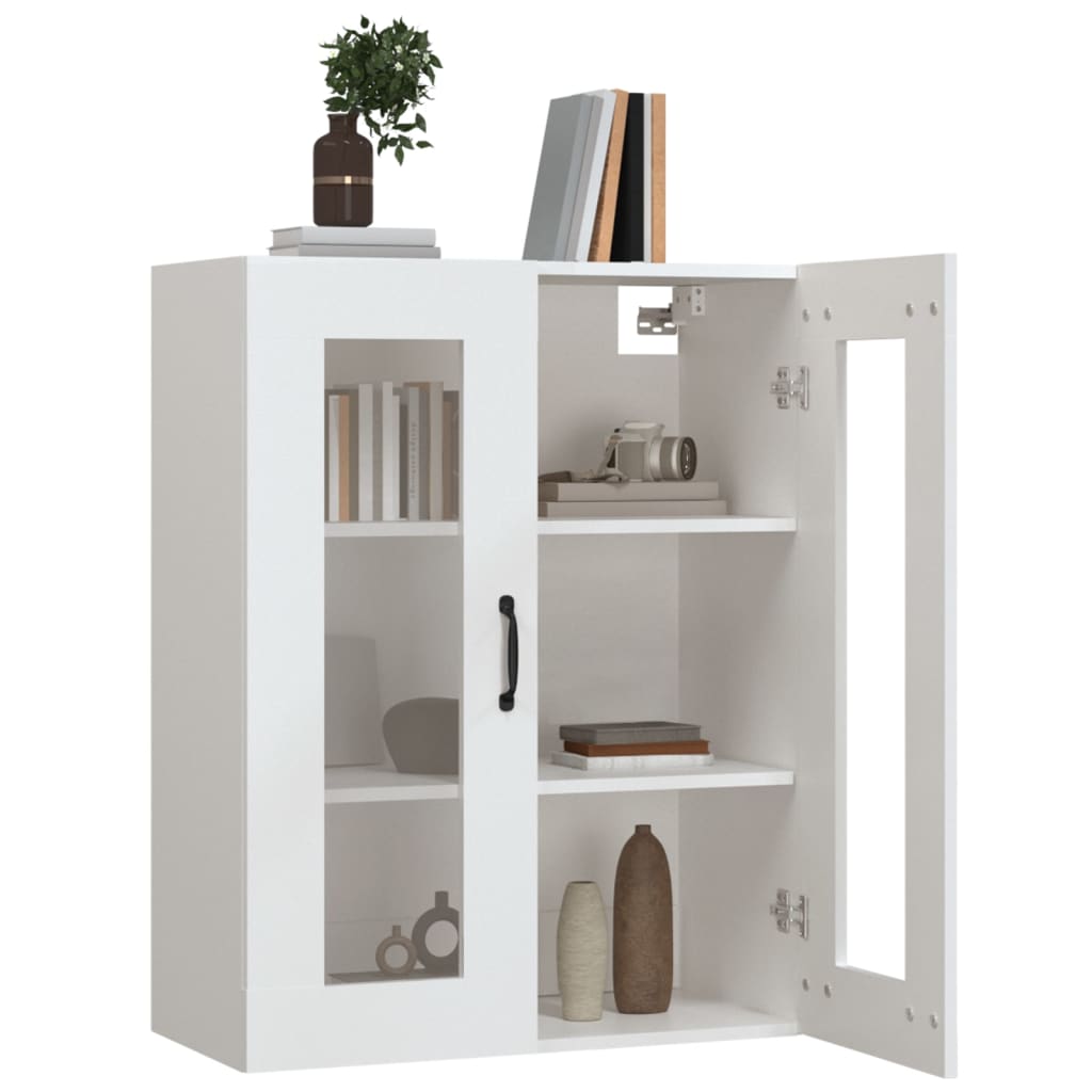vidaXL Dulap de perete suspendat, alb, 69,5x34x90 cm