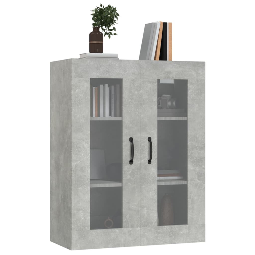 vidaXL Dulap de perete suspendat, gri beton, 69,5x34x90 cm vidaXL Dulap de perete suspendat, gri beton, 69,5x34x90 cm