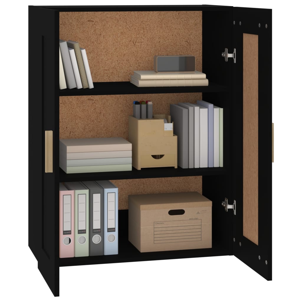 vidaXL Dulap de perete, negru, 69,5x32,5x90 cm, lemn prelucrat vidaXL Dulap de perete, negru, 69,5x32,5x90 cm, lemn prelucrat