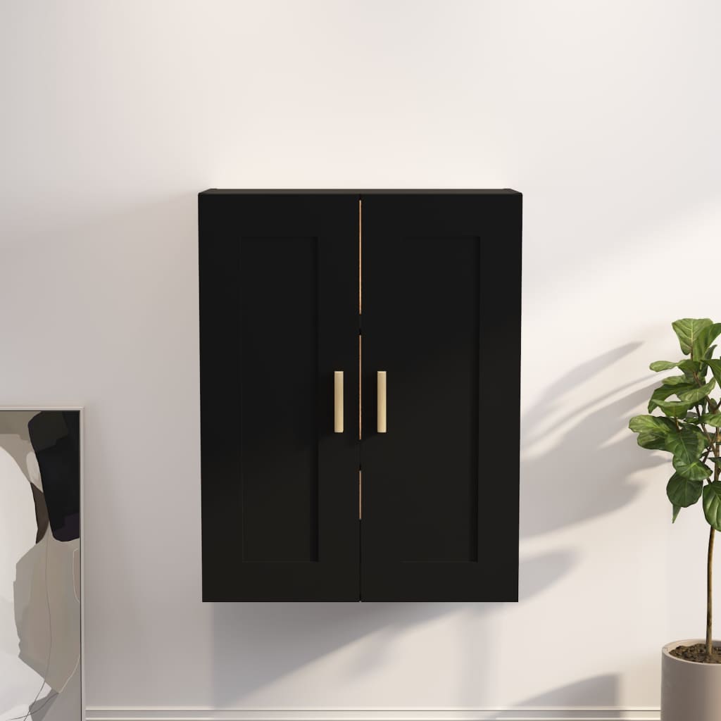 vidaXL Dulap de perete, negru, 69,5x32,5x90 cm, lemn prelucrat vidaXL Dulap de perete, negru, 69,5x32,5x90 cm, lemn prelucrat