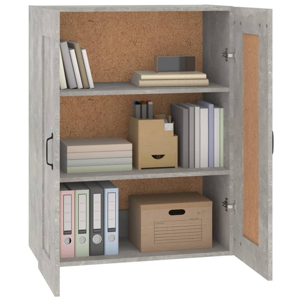 vidaXL Dulap de perete suspendat, gri beton, 69,5x32,5x90 cm vidaXL Dulap de perete suspendat, gri beton, 69,5x32,5x90 cm