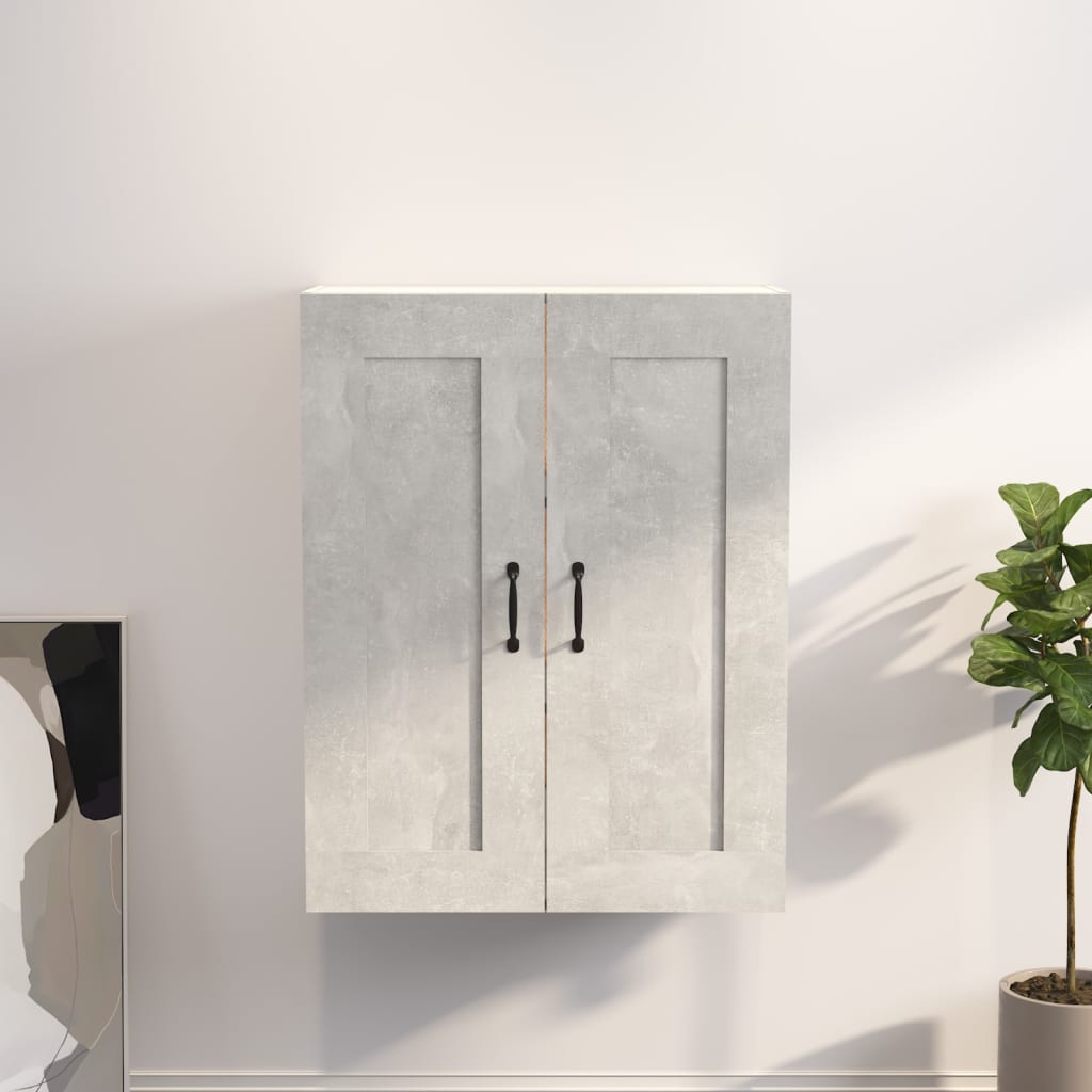vidaXL Dulap de perete suspendat, gri beton, 69,5x32,5x90 cm vidaXL Dulap de perete suspendat, gri beton, 69,5x32,5x90 cm