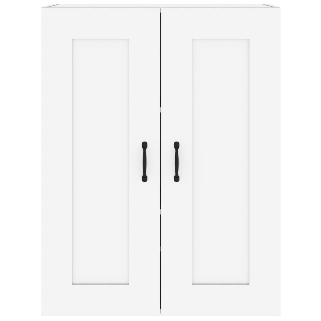 vidaXL Dulap de perete suspendat, alb extralucios, 69,5x32,5x90 cm