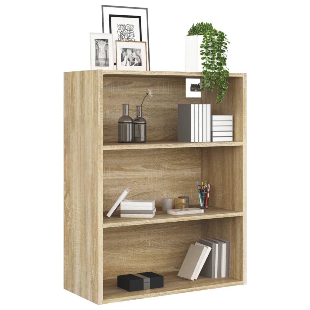 vidaXL Dulap de perete suspendat, stejar sonoma, 69,5x32,5x90 cm