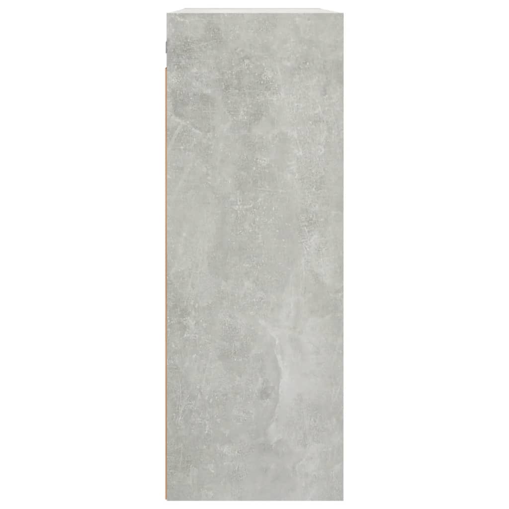 vidaXL Dulap de perete suspendat, gri beton, 69,5x32,5x90 cm