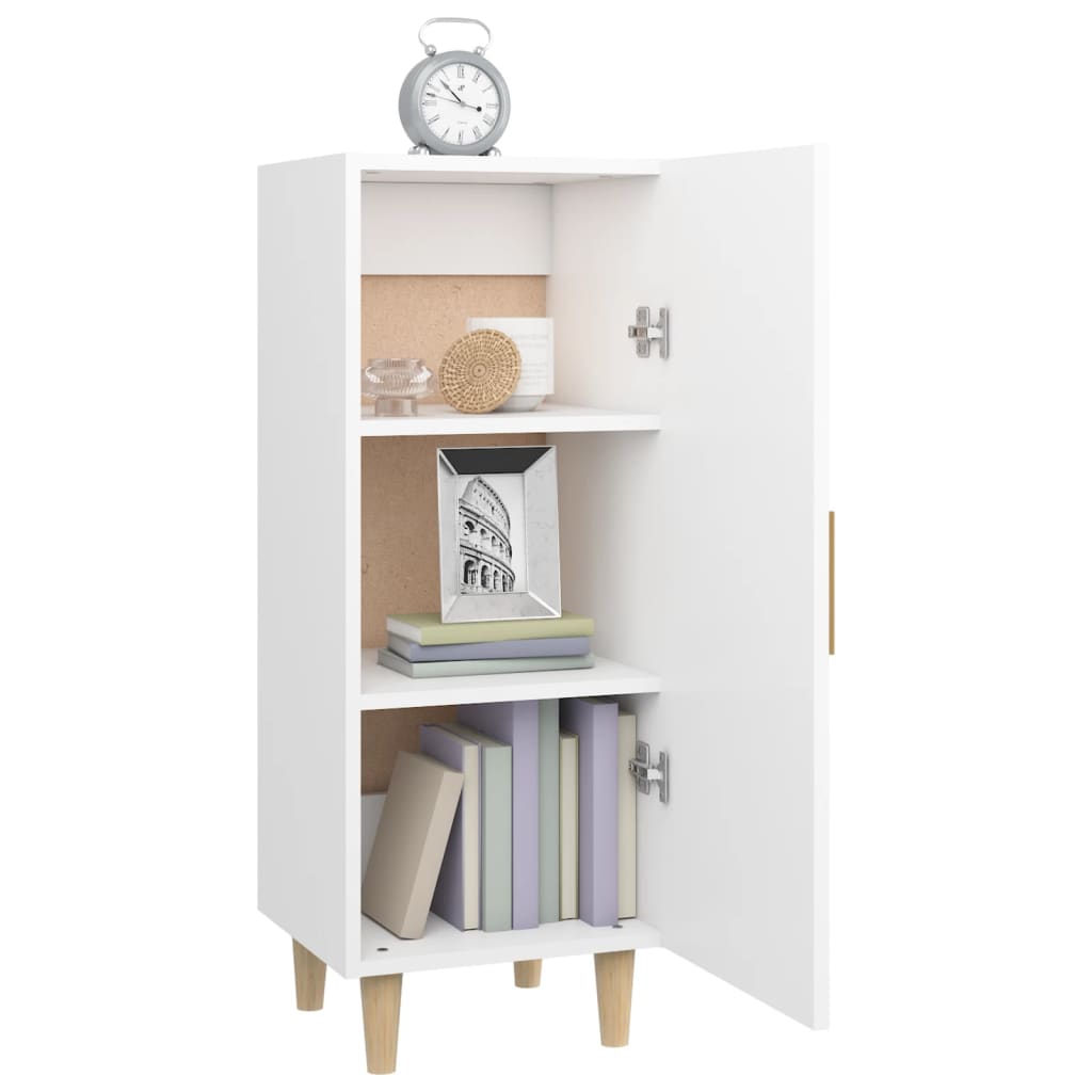 vidaXL Servantă, alb, 34,5x34x90 cm, lemn compozit vidaXL Servantă, alb, 34,5x34x90 cm, lemn compozit