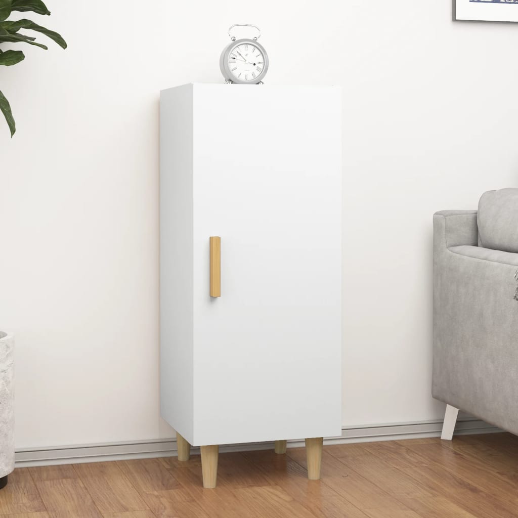 vidaXL Servantă, alb, 34,5x34x90 cm, lemn compozit vidaXL Servantă, alb, 34,5x34x90 cm, lemn compozit