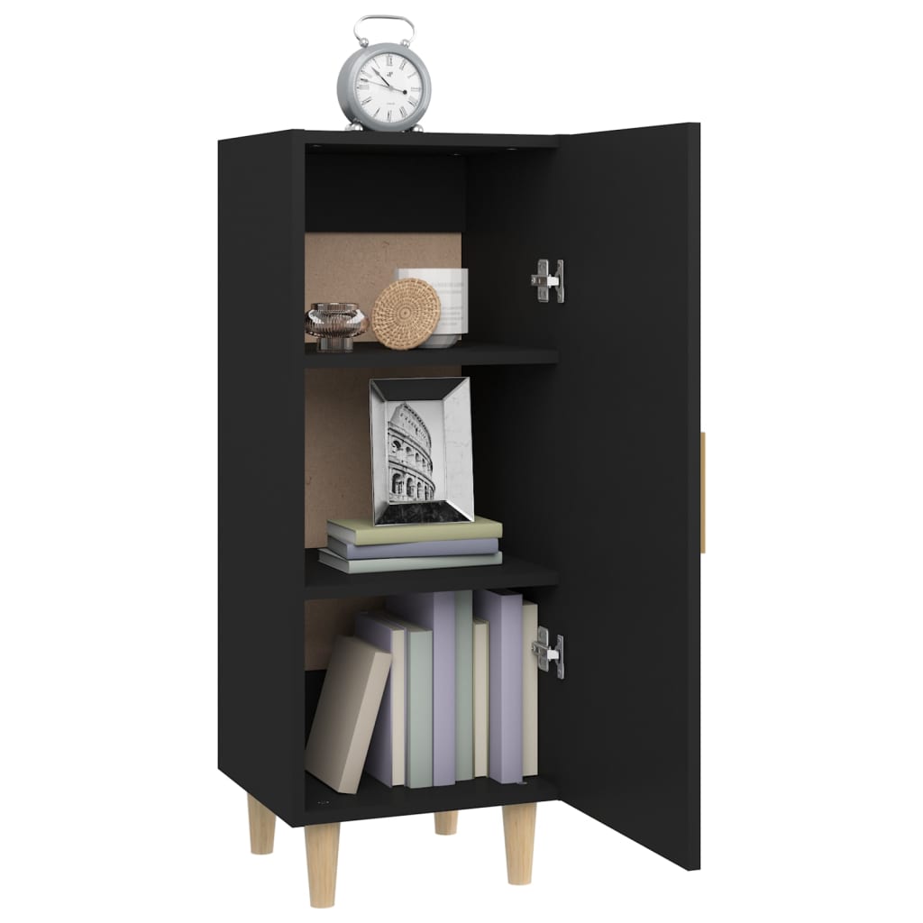vidaXL Servantă, negru, 34,5x34x90 cm, lemn compozit vidaXL Servantă, negru, 34,5x34x90 cm, lemn compozit