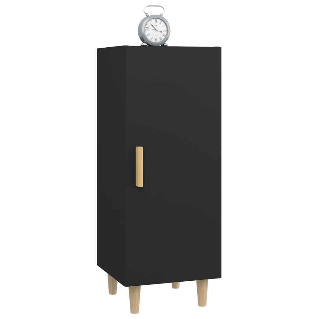 vidaXL Servantă, negru, 34,5x34x90 cm, lemn compozit vidaXL Servantă, negru, 34,5x34x90 cm, lemn compozit