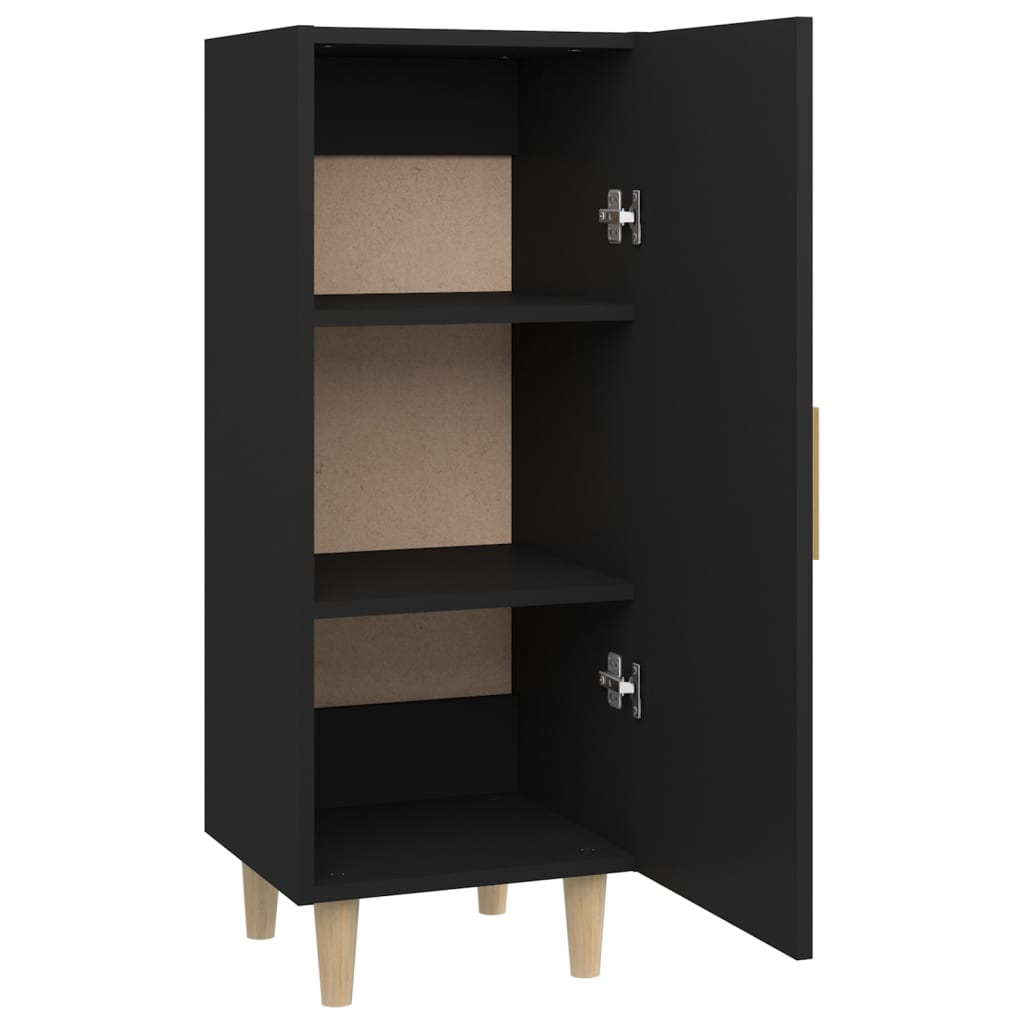 vidaXL Servantă, negru, 34,5x34x90 cm, lemn compozit vidaXL Servantă, negru, 34,5x34x90 cm, lemn compozit