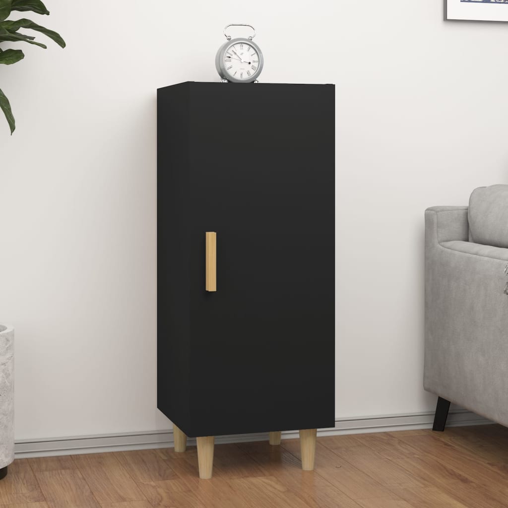 vidaXL Servantă, negru, 34,5x34x90 cm, lemn compozit vidaXL Servantă, negru, 34,5x34x90 cm, lemn compozit
