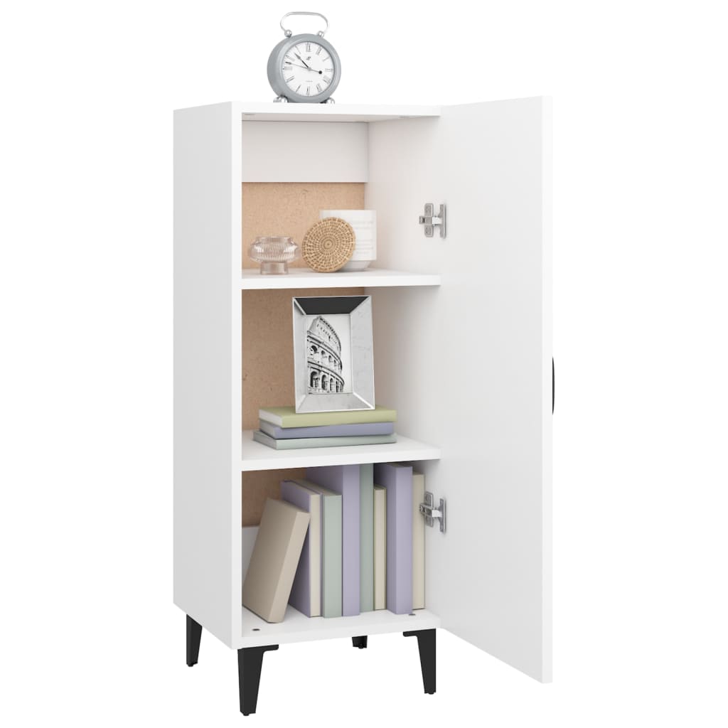 vidaXL Servantă, alb, 34,5x34x90 cm, lemn compozit vidaXL Servantă, alb, 34,5x34x90 cm, lemn compozit