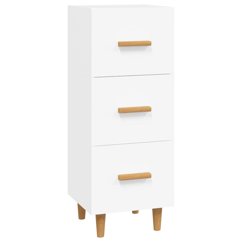 vidaXL Servantă, alb, 34,5x34x90 cm, lemn compozit vidaXL Servantă, alb, 34,5x34x90 cm, lemn compozit