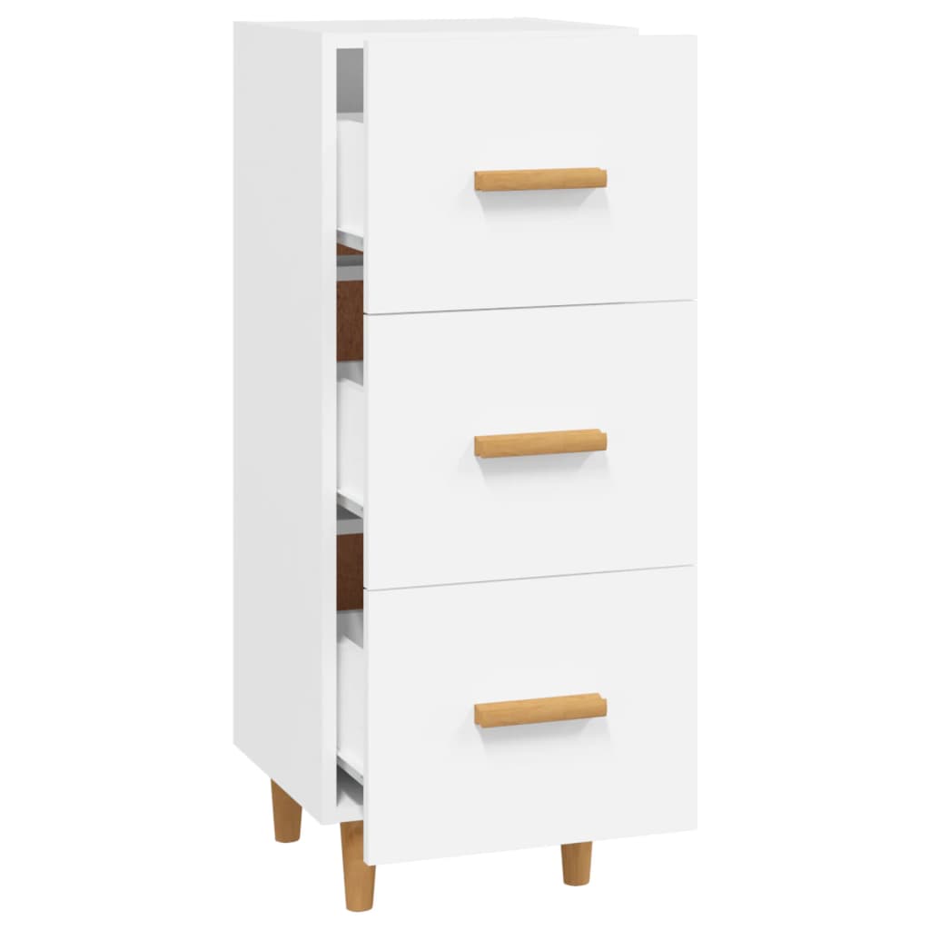 vidaXL Servantă, alb, 34,5x34x90 cm, lemn compozit vidaXL Servantă, alb, 34,5x34x90 cm, lemn compozit