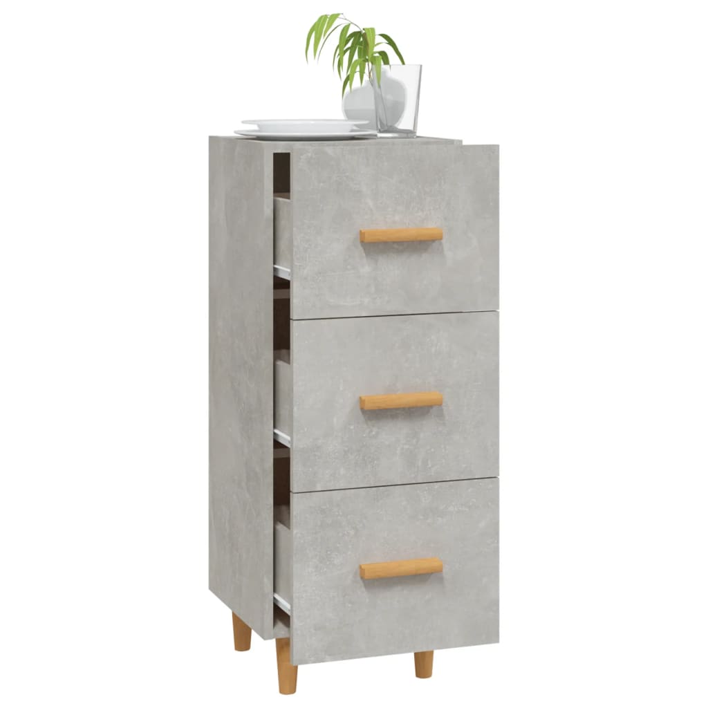 vidaXL Servantă, gri beton, 34,5x34x90 cm, lemn compozit vidaXL Servantă, gri beton, 34,5x34x90 cm, lemn compozit