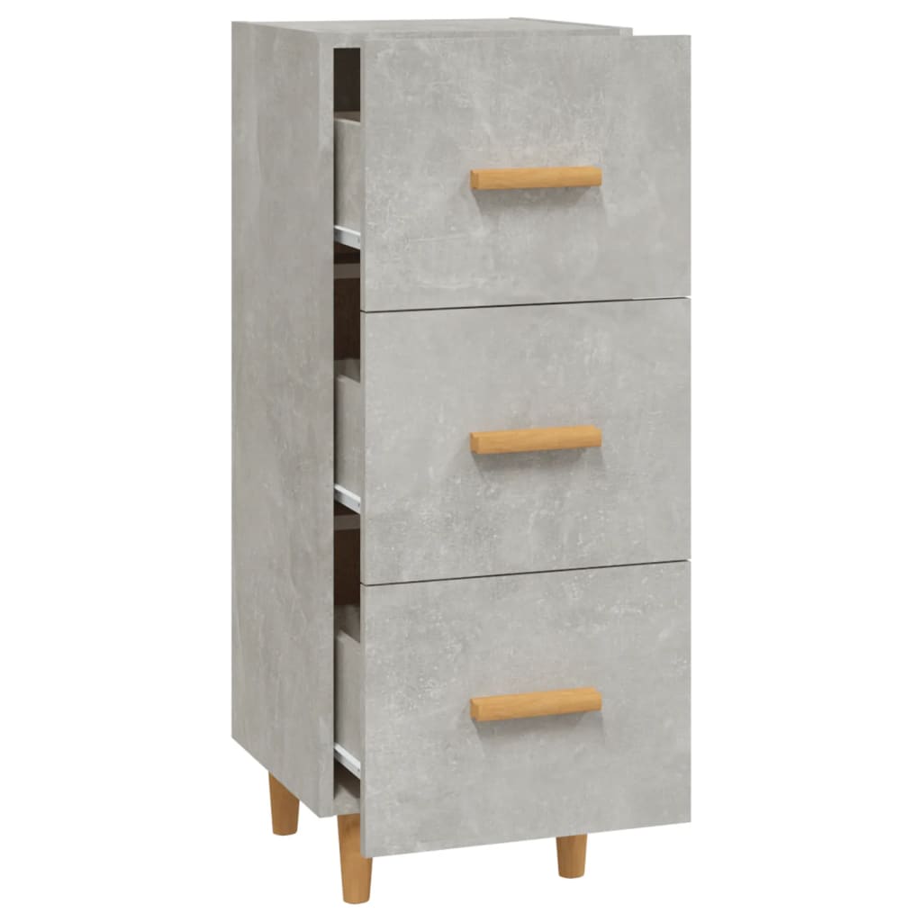 vidaXL Servantă, gri beton, 34,5x34x90 cm, lemn compozit vidaXL Servantă, gri beton, 34,5x34x90 cm, lemn compozit