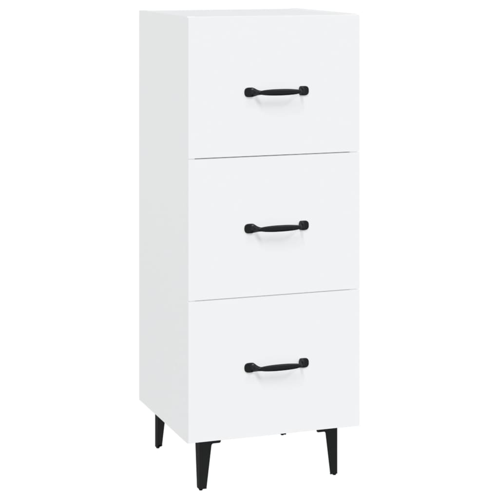 vidaXL Servantă, alb, 34,5x34x90 cm, lemn compozit vidaXL Servantă, alb, 34,5x34x90 cm, lemn compozit