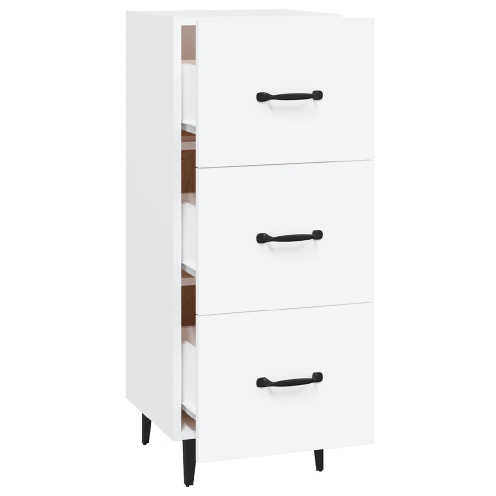 vidaXL Servantă, alb, 34,5x34x90 cm, lemn compozit vidaXL Servantă, alb, 34,5x34x90 cm, lemn compozit