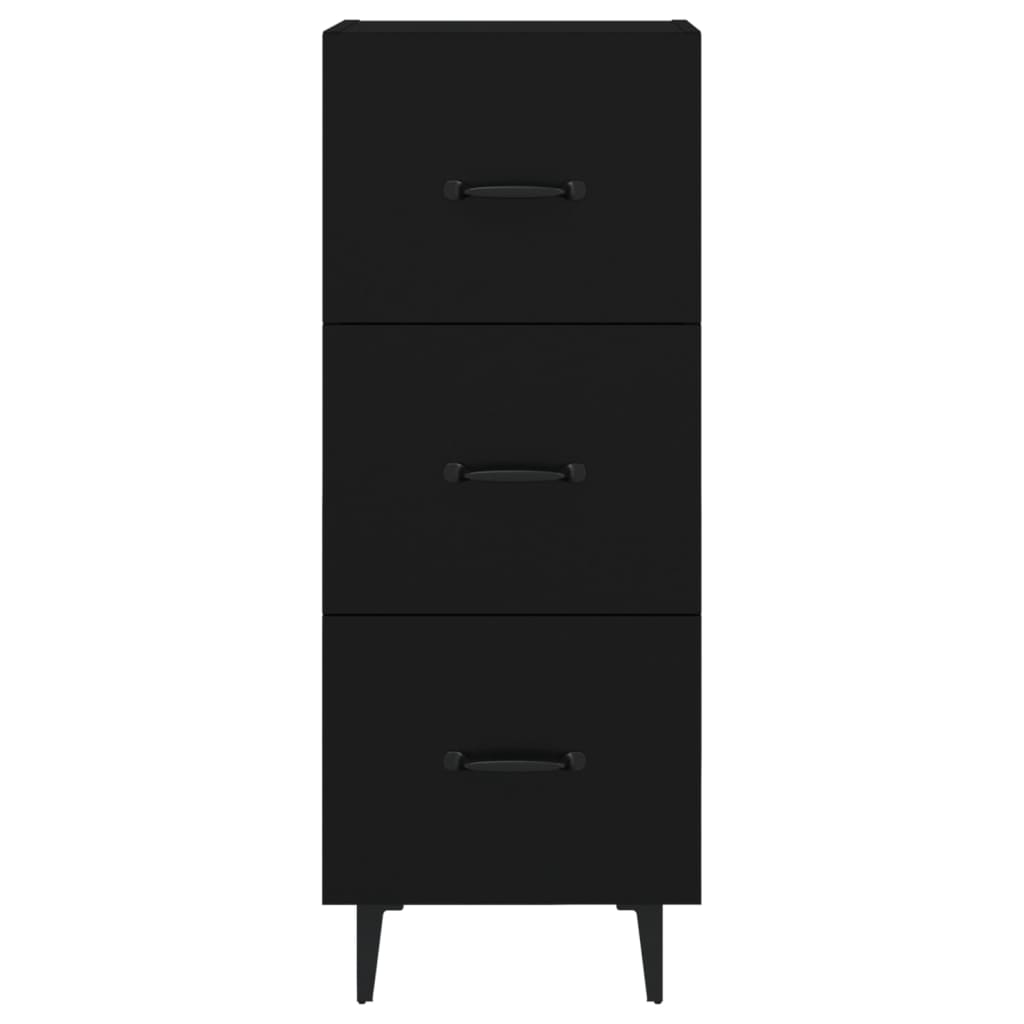 vidaXL Servantă, negru, 34,5x34x90 cm, lemn compozit vidaXL Servantă, negru, 34,5x34x90 cm, lemn compozit