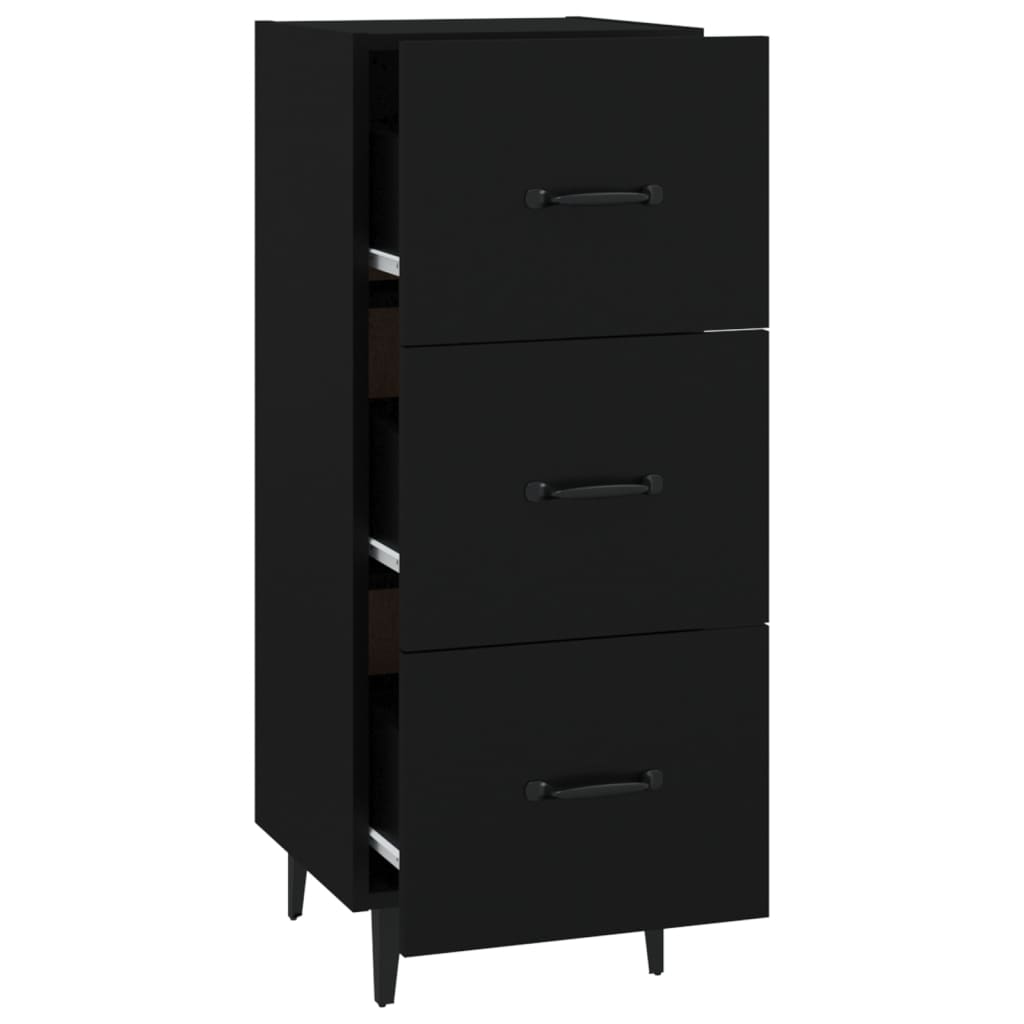 vidaXL Servantă, negru, 34,5x34x90 cm, lemn compozit vidaXL Servantă, negru, 34,5x34x90 cm, lemn compozit