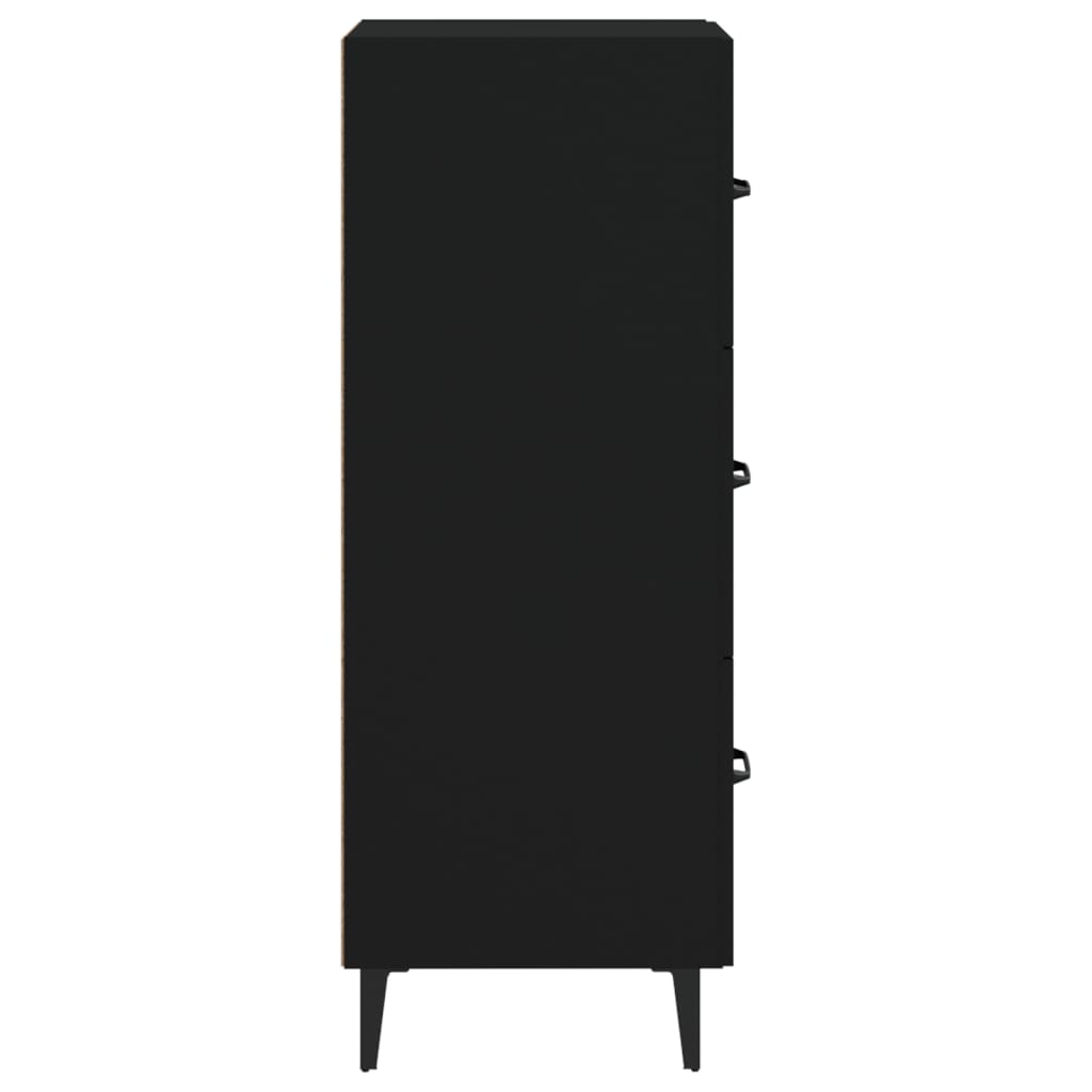 vidaXL Servantă, negru, 34,5x34x90 cm, lemn compozit vidaXL Servantă, negru, 34,5x34x90 cm, lemn compozit