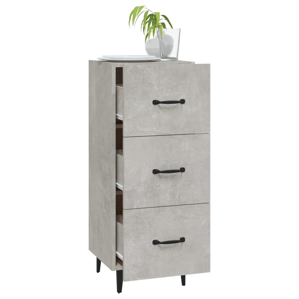 vidaXL Servantă, gri beton, 34,5x34x90 cm, lemn compozit vidaXL Servantă, gri beton, 34,5x34x90 cm, lemn compozit