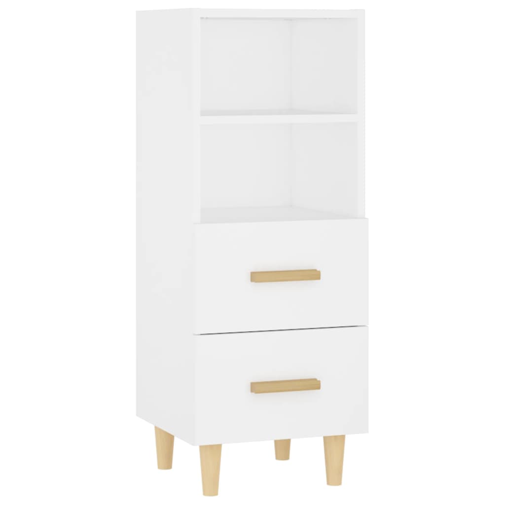 vidaXL Servantă, alb, 34,5x34x90 cm, lemn compozit vidaXL Servantă, alb, 34,5x34x90 cm, lemn compozit