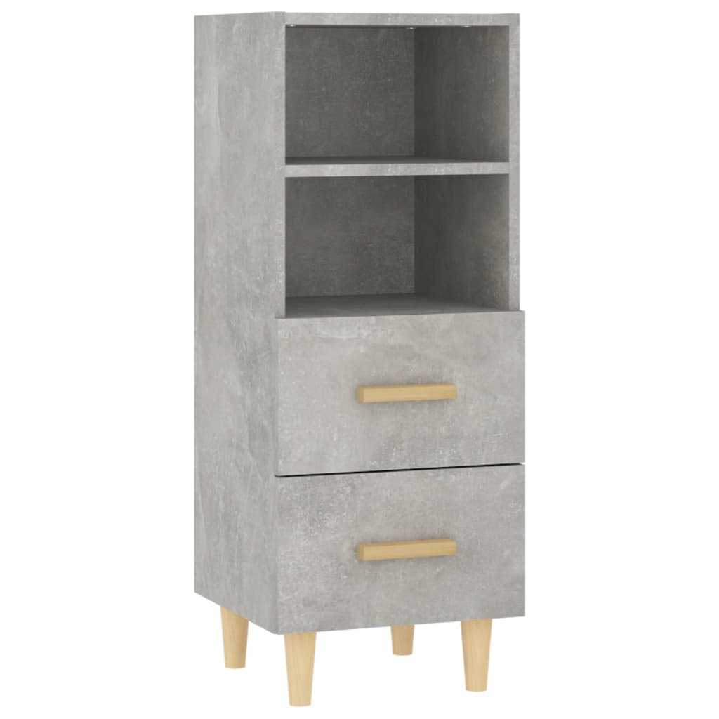 vidaXL Servantă, gri beton, 34,5x34x90 cm, lemn compozit