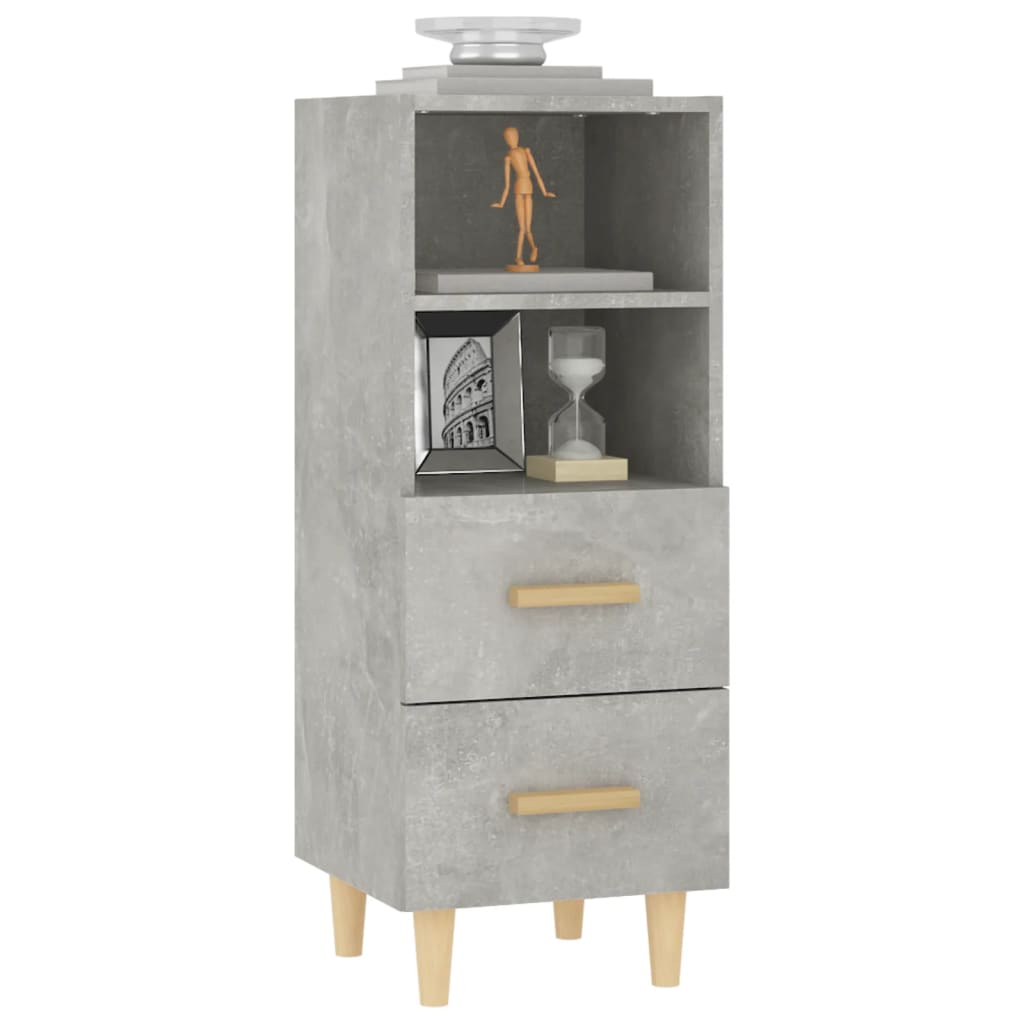 vidaXL Servantă, gri beton, 34,5x34x90 cm, lemn compozit