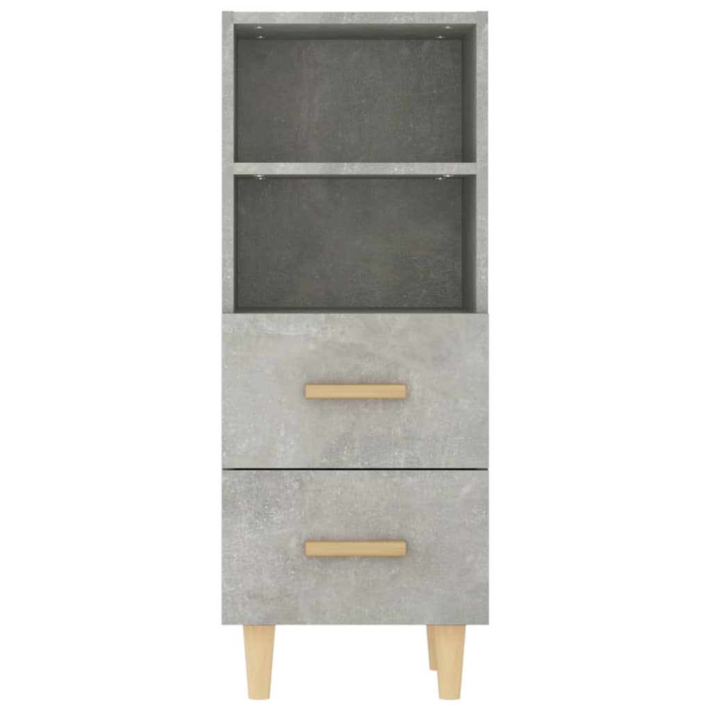 vidaXL Servantă, gri beton, 34,5x34x90 cm, lemn compozit