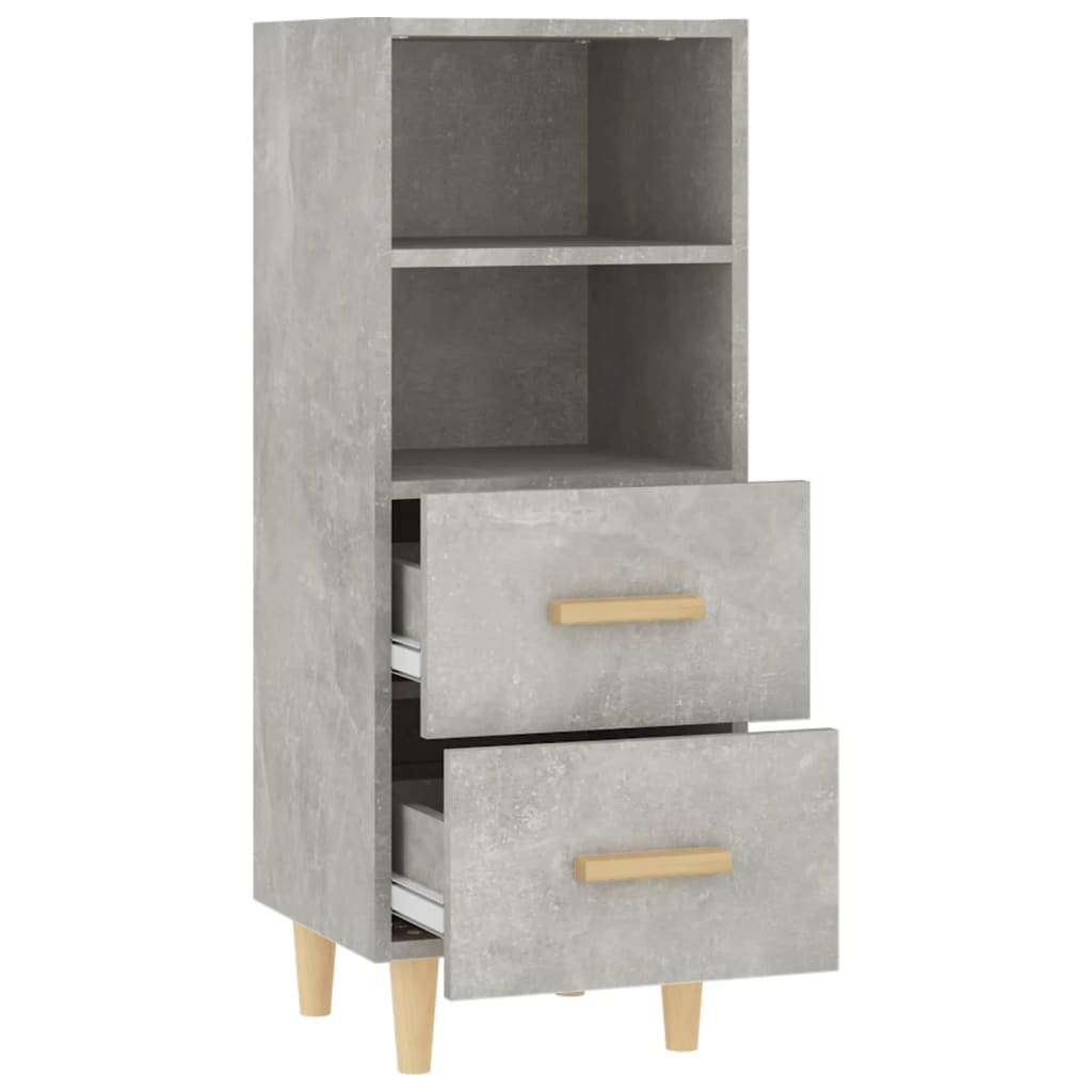 vidaXL Servantă, gri beton, 34,5x34x90 cm, lemn compozit