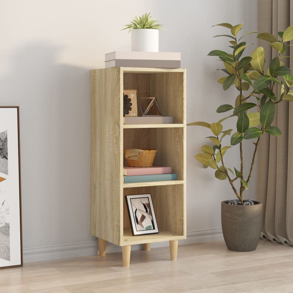 vidaXL Servantă, stejar sonoma, 34,5x34x90 cm, lemn compozit