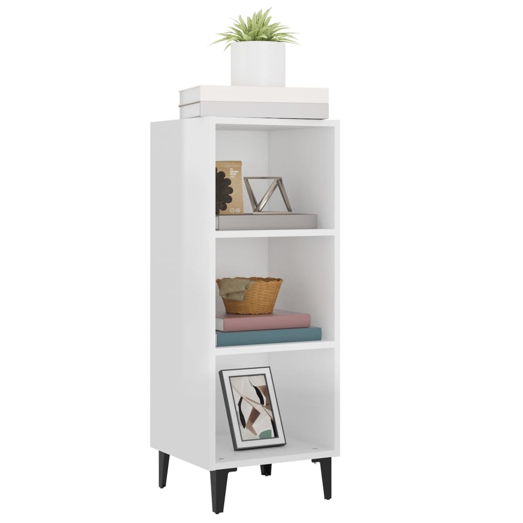 vidaXL Servantă, alb extralucios, 34,5x32,5x90 cm, lemn compozit