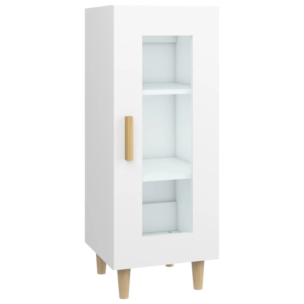 vidaXL Servantă, alb, 34,5x34x90 cm, lemn compozit vidaXL Servantă, alb, 34,5x34x90 cm, lemn compozit