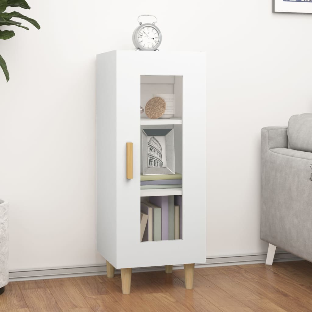 vidaXL Servantă, alb, 34,5x34x90 cm, lemn compozit vidaXL Servantă, alb, 34,5x34x90 cm, lemn compozit