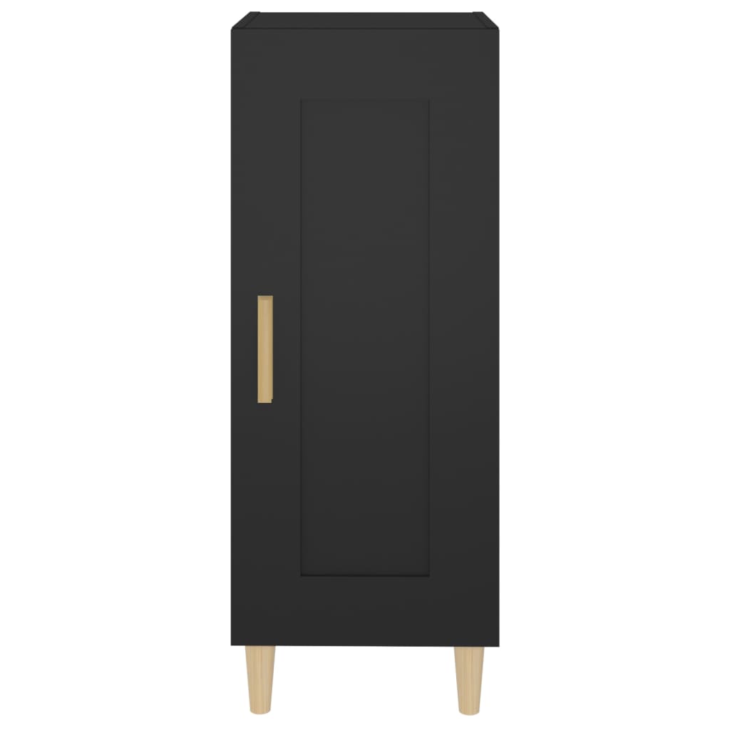 vidaXL Servantă, negru, 34,5x34x90 cm, lemn compozit