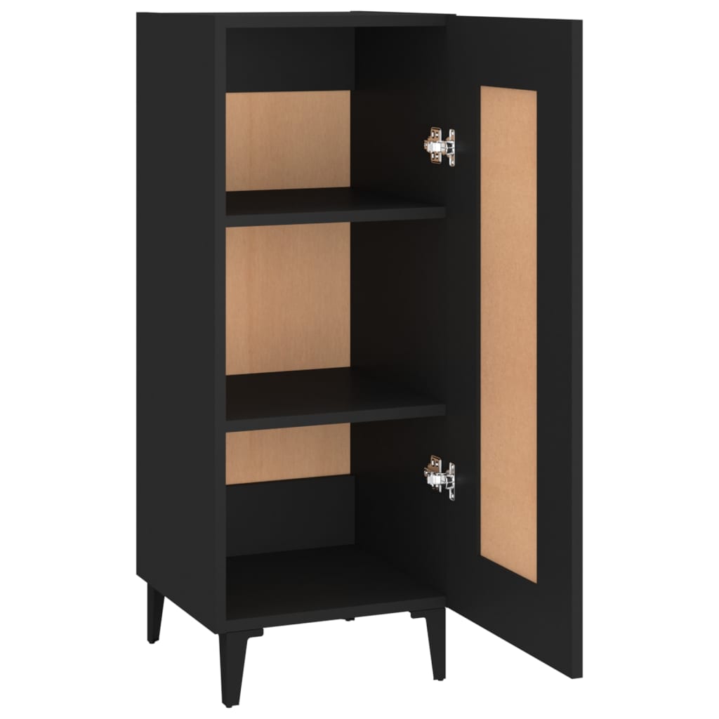 vidaXL Servantă, negru, 34,5x34x90 cm, lemn compozit vidaXL Servantă, negru, 34,5x34x90 cm, lemn compozit