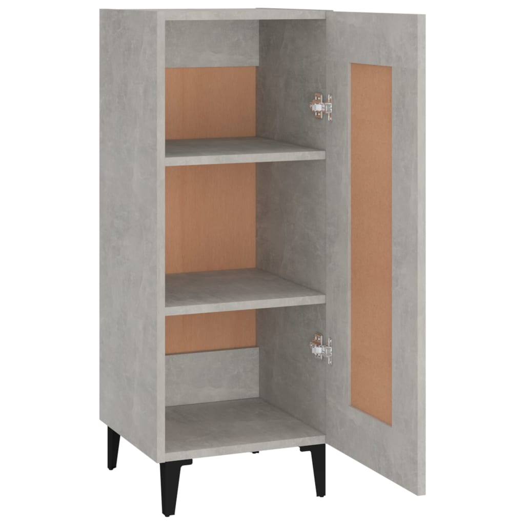 vidaXL Servantă, gri beton, 34,5x34x90 cm, lemn compozit