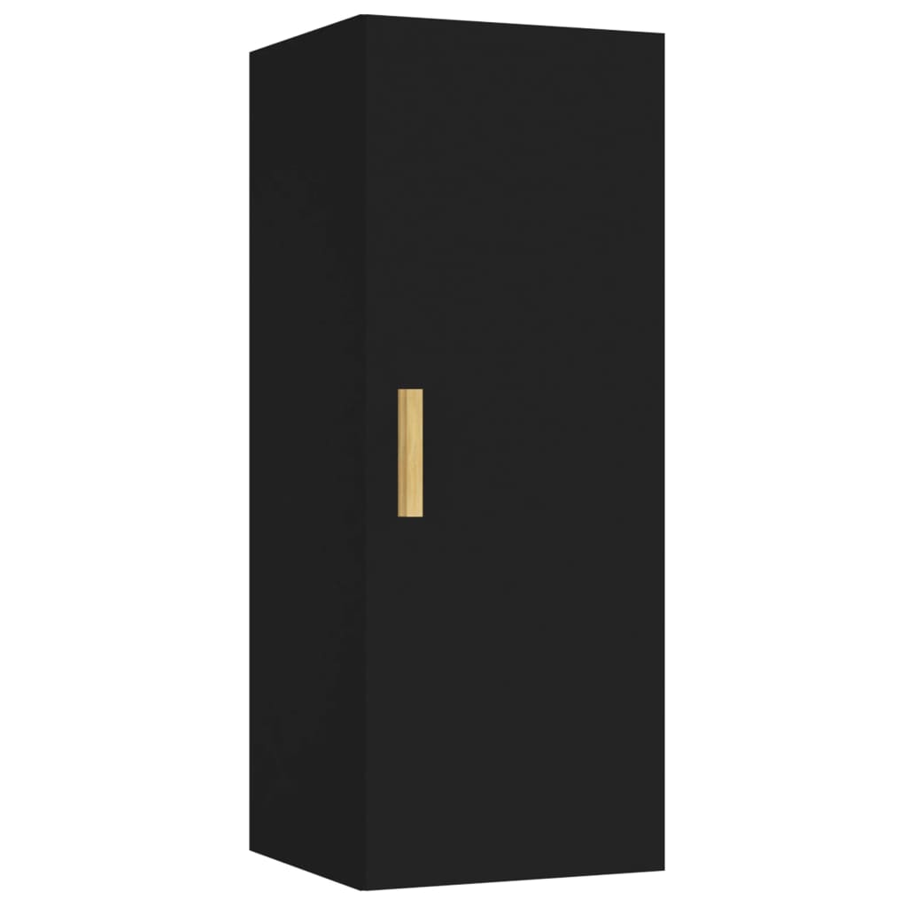 vidaXL Dulap de perete, negru, 34,5x34x90 cm, lemn compozit vidaXL Dulap de perete, negru, 34,5x34x90 cm, lemn compozit