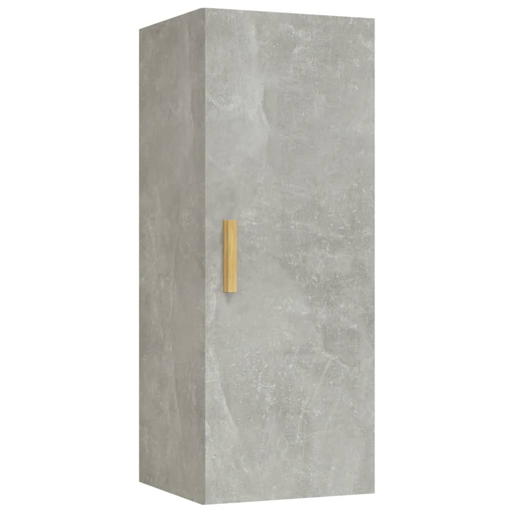 vidaXL Dulap de perete, gri beton, 34,5x34x90 cm, lemn compozit