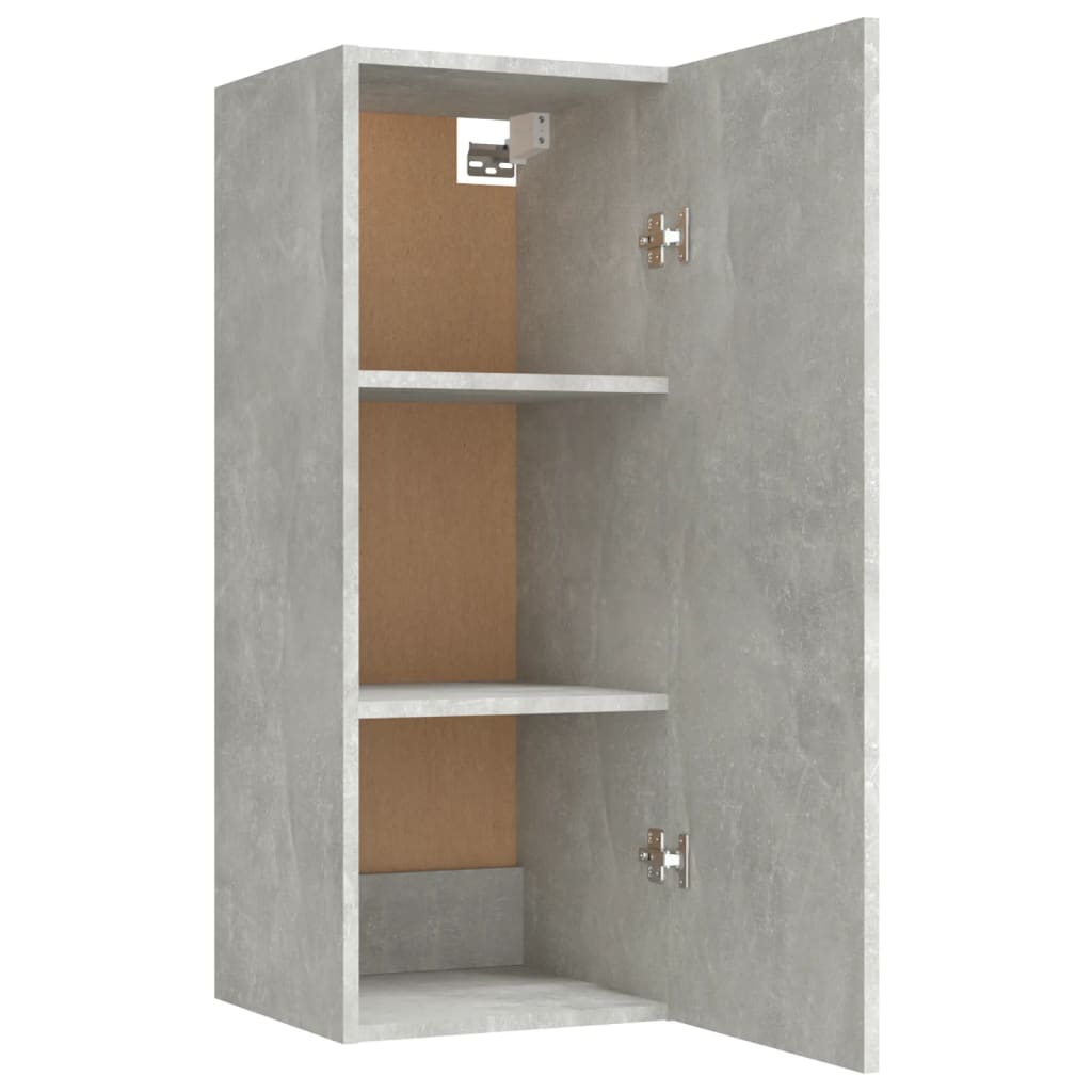 vidaXL Dulap de perete, gri beton, 34,5x34x90 cm, lemn compozit