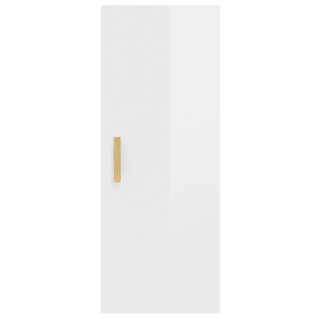 vidaXL Dulap de perete, alb extralucios, 34,5x34x90 cm, lemn compozit vidaXL Dulap de perete, alb extralucios, 34,5x34x90 cm, lemn compozit