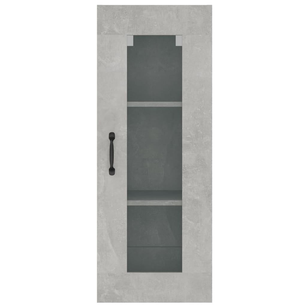 vidaXL Dulap de perete suspendat, gri beton, 34,5x34x90 cm